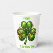 Happy St. Patrick’s Day Shamrock Music 紙コップ (裏面)