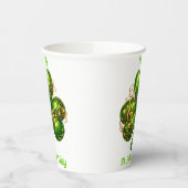 Happy St. Patrick’s Day Shamrock Music 紙コップ (左)