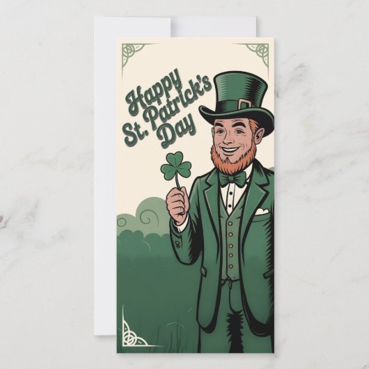 Happy St. Patrick’s Day Vintage Leprechaun (正面)