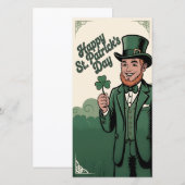 Happy St. Patrick’s Day Vintage Leprechaun (正面/裏面)
