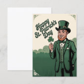 Happy St. Patrick’s Day Vintage Leprechaun (正面/裏面)