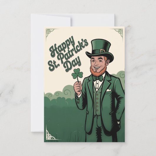 Happy St. Patrick’s Day Vintage Leprechaun (正面)