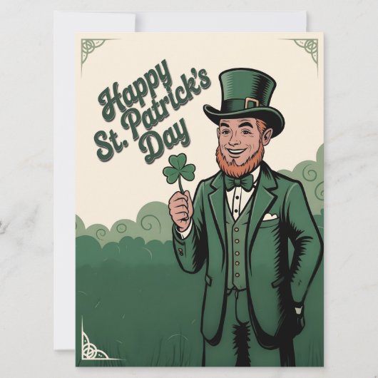 Happy St. Patrick’s Day Vintage Leprechaun (正面)