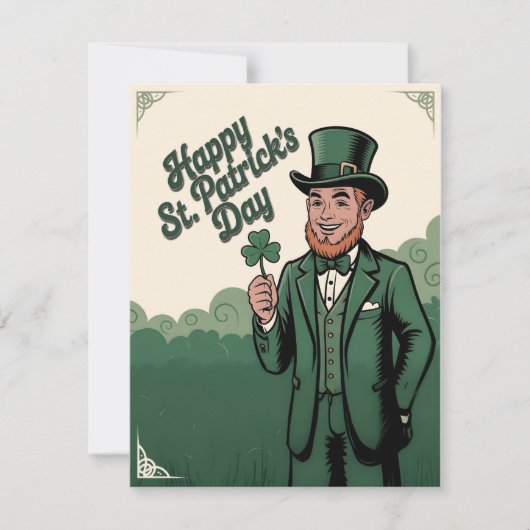 Happy St. Patrick’s Day Vintage Leprechaun (正面)