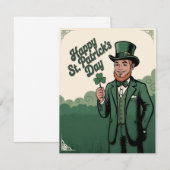 Happy St. Patrick’s Day Vintage Leprechaun (正面/裏面)
