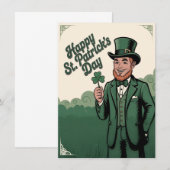 Happy St. Patrick’s Day Vintage Leprechaun (正面/裏面)