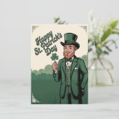 Happy St. Patrick’s Day Vintage Leprechaun (スタンド正面)