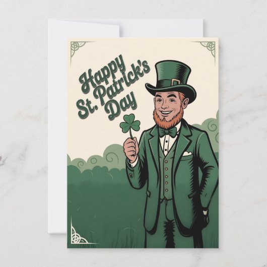 Happy St. Patrick’s Day Vintage Leprechaun (正面)