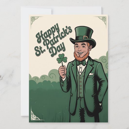 Happy St. Patrick’s Day Vintage Leprechaun (正面)