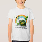Happy St. Patrick’s Kid’s T-shirt with Back Print トライブレンドＴシャツ (正面)