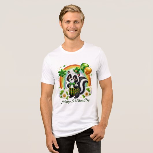 Happy St. Patrick’s Men’s  トライブレンドＴシャツ (正面全面)