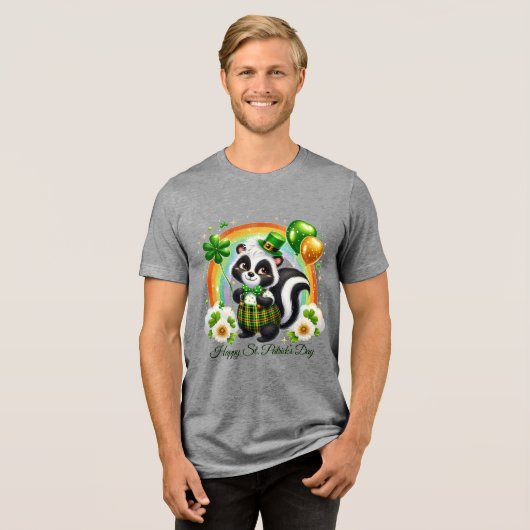 Happy St. Patrick’s Men’s  トライブレンドＴシャツ (正面全面)