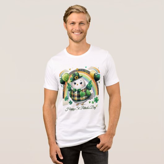 Happy St. Patrick’s Men’s  トライブレンドＴシャツ (正面全面)