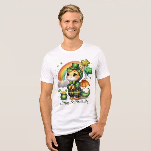 Happy St. Patrick’s Men’s  トライブレンドＴシャツ (正面全面)