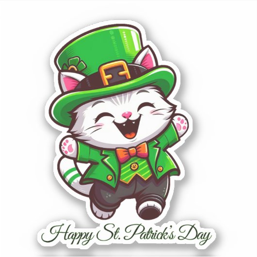 Happy St. Patrick’s Sticker シール (正面)