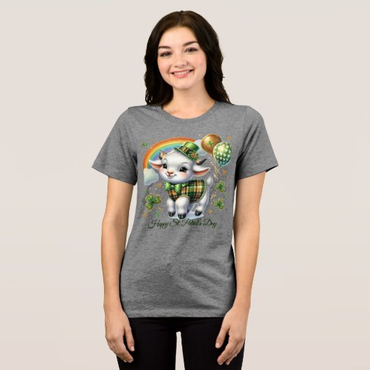 Happy St. Patrick’s Women’s トライブレンドＴシャツ (正面全面)
