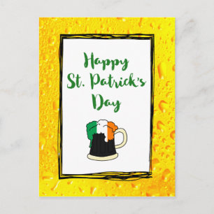 Happy St. Patrick's – アイリッシュビアマグ付き ポストカード