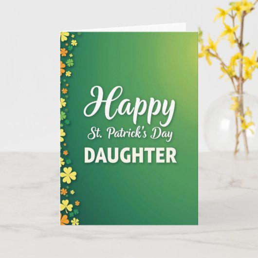 Happy St Patricks Daughter Card カード (黄色い花)