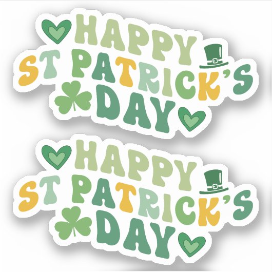 Happy St. Patrick's Dayカスタム-Vinylシール シール (正面)