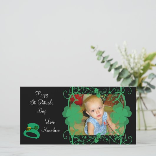 Happy St. Patrick's Dayフォトカード (スタンド正面)