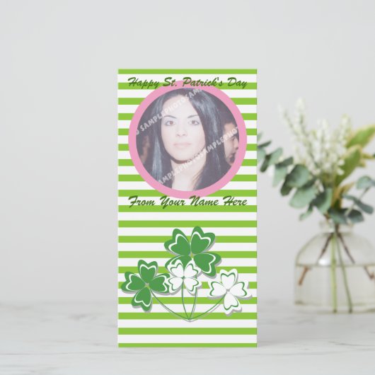 Happy St. Patrick's Dayフォトカード (スタンド正面)