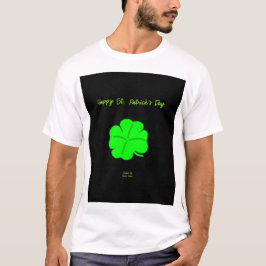 Happy St. Patrick's DayメンズホワイトベーシックTシャツ Tシャツ