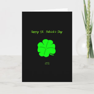 Happy St. Patrick's Day縦書きグリーティングカード カード