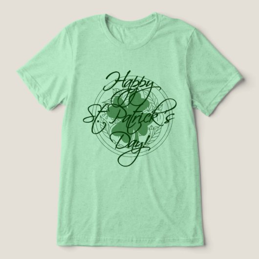 Happy St. Patrick's Day装飾台本 トライブレンドＴシャツ (デザイン正面)
