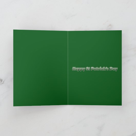Happy St Patrick's Day カード (内部)