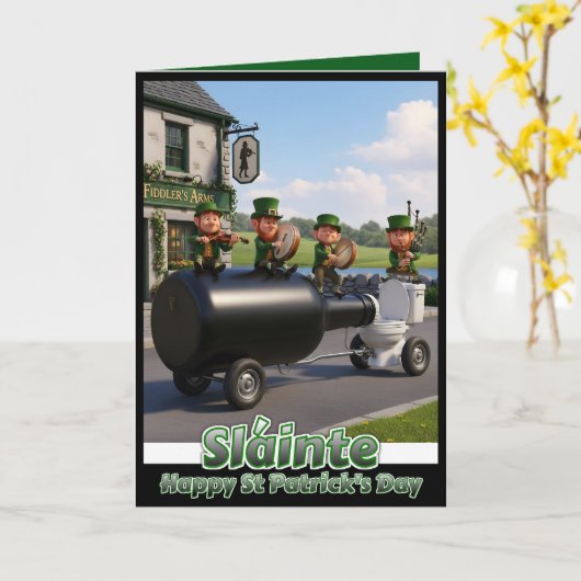 Happy St Patrick's Day カード (黄色い花)