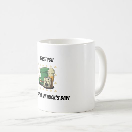 Happy St. Patrick's Day コーヒーマグカップ (正面右)