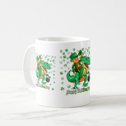 Happy St Patrick's Day コーヒーマグカップ (正面左)