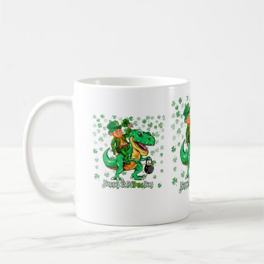 Happy St Patrick's Day コーヒーマグカップ (左)