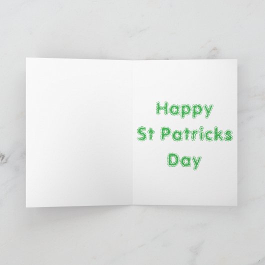 Happy St Patricks Day  シーズンカード (内部)