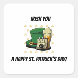 Happy St. Patrick's Day スクエアシール