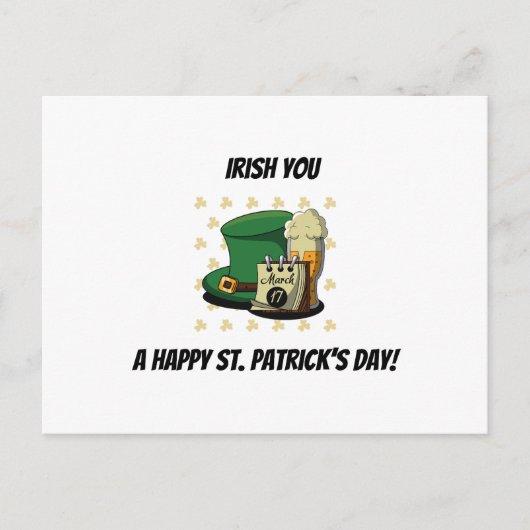 Happy St. Patrick's Day ポストカード (正面)