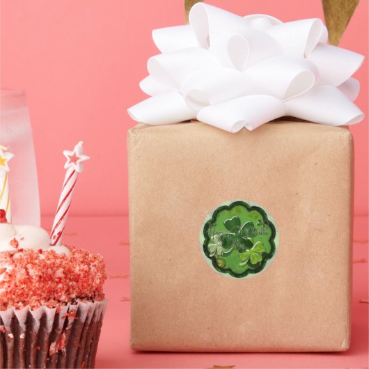 Happy St. Patrick's Day ラウンドシール (パーティー)