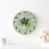 Happy St. Patrick's Day ラージ壁時計 (ホーム)