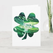 Happy St Patricks Day 4 leaf clover Irish Pride  カード (正面)