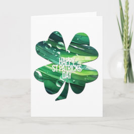 Happy St Patricks Day 4 leaf clover Irish Pride  カード