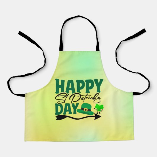 Happy St. Patrick's Day-66592 エプロン (正面)