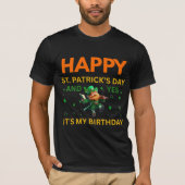 Happy St. Patrick's Day AND My Birthday Leprechaun Tシャツ (正面)