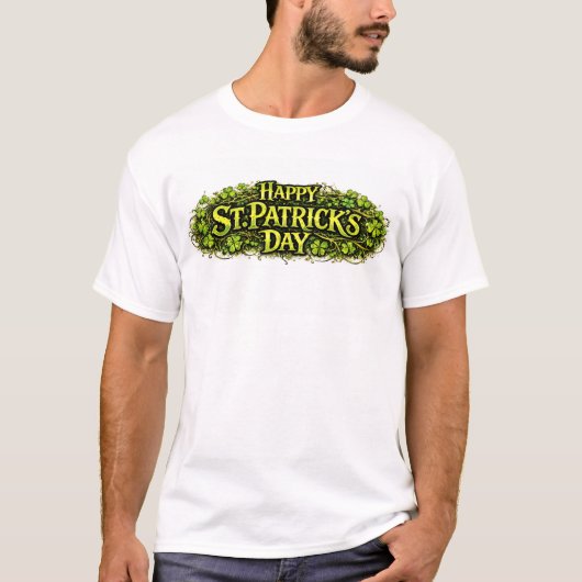 Happy St.Patrick's Day banner Tシャツ (正面)