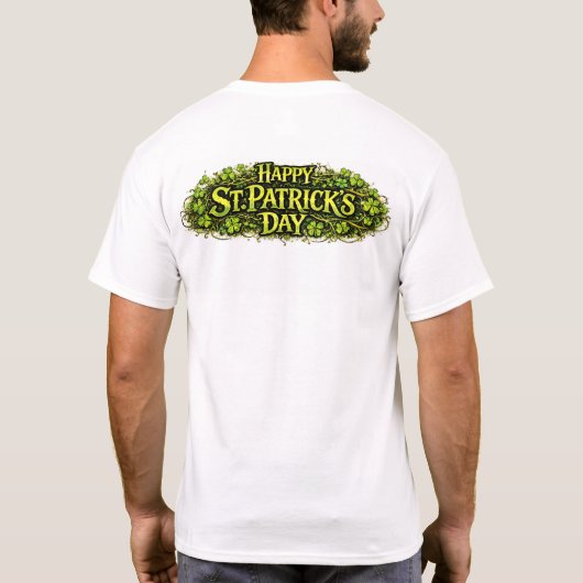 Happy St.Patrick's Day banner Tシャツ (裏面)