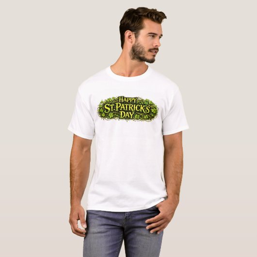 Happy St.Patrick's Day banner Tシャツ (正面フル)