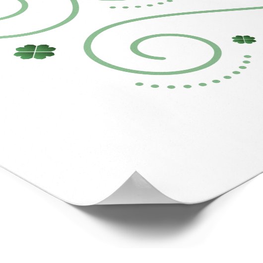 Happy St. Patrick's Day Beveled Poster 24x24 ポスター (角)