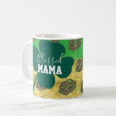 Happy St Patricks Day Blessed Mom Mama  コーヒーマグカップ (正面左)