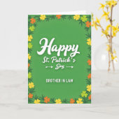 Happy St Patricks Day Brother Card カード (黄色い花)