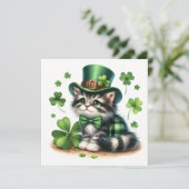 Happy St. Patrick's day cat カード (スタンド正面)