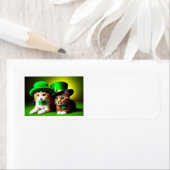 Happy St. Patrick's Day Cats ラベル (インサイチュ)
